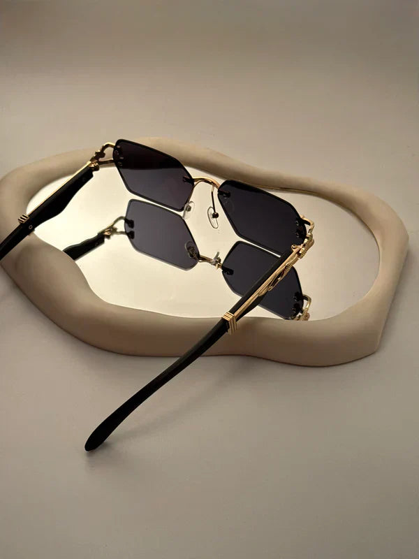 Men's Vintage Fashion Glasses with -Glare & Wood Grain Frame